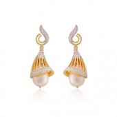 Designer Earrings with Certified Diamonds in 18k Yellow Gold - ER0992P